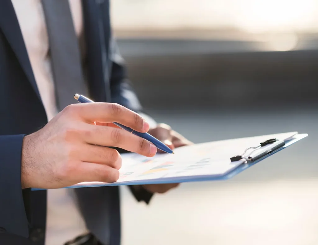 Reviewing financial records